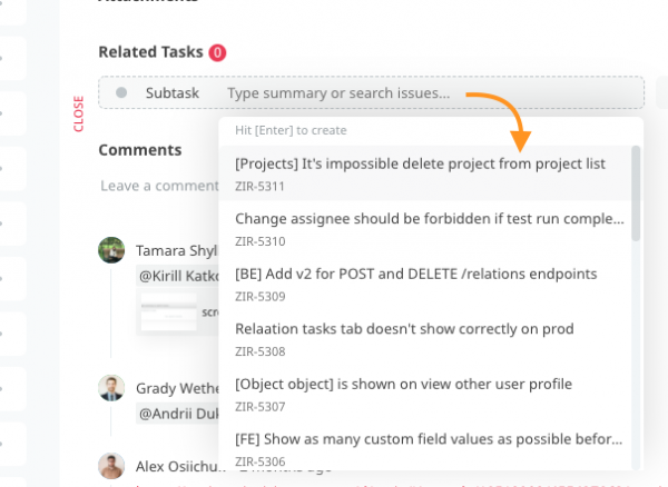 Add Related Tasks From The Side Popup | Release Notes 2021.09.09